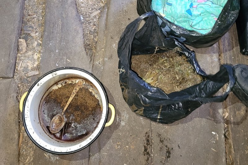 В Мокроусовском округе сотрудники полиции изъяли у местного жителя растительный наркотик