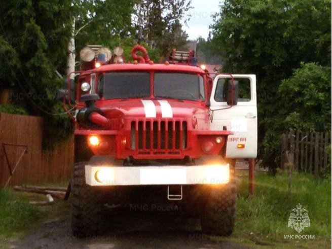 Реагирование подразделений пожарной охраны на пожар в Мокроусовском муниципальном округе